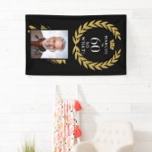 60 Dan maar Funny Laurel Krans Foto Verjaardag Spandoek (Insitu)