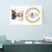 60 Dan maar Funny Laurel Krans Foto Verjaardag Spandoek (Beurs)