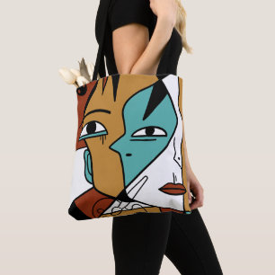 60 Days of Art Challenge Abstracte kubistische kun Tote Bag