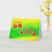 60 de Kaart van de Verjaardag/van het Jubileum van (Gele Bloem)