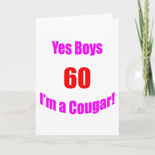 60 de Verjaardag van de poema Kaart (Voorkant)