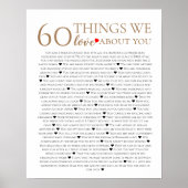 60 dingen waar we van houden, 70e verjaardag poster (Voorkant)