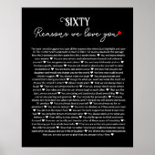 60 dingen waar we van houden, 70e verjaardag poster (Voorkant)