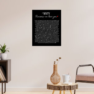 60 dingen waar we van houden, 70e verjaardag poster