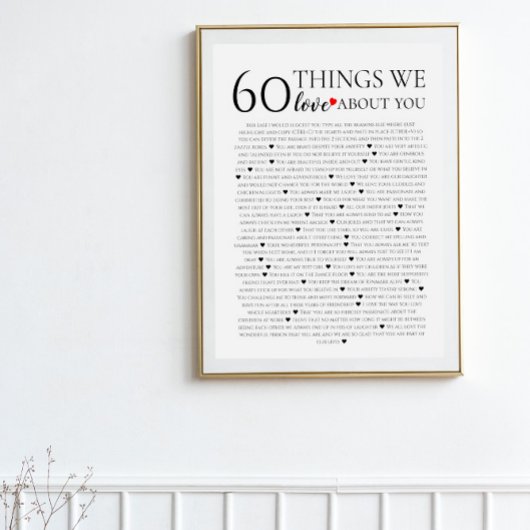 60 dingen waar we van houden, 70e verjaardag poster