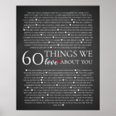 60 dingen waar we van houden, 70e verjaardag poster (Voorkant)