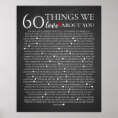 60 dingen waar we van houden, 70e verjaardag poster (Voorkant)