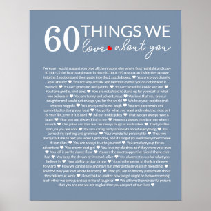 60 dingen waar we van houden, 70e verjaardag poster