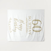 60 Dus wat een elegant Ornament 60ste verjaardag Wandkleed (Voorkant (horizontaal))