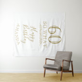 60 Dus wat een elegant Ornament 60ste verjaardag Wandkleed (In Situ (horizontaal))