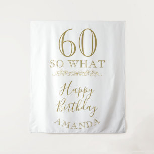 60 Dus wat een elegant Ornament 60ste verjaardag Wandkleed
