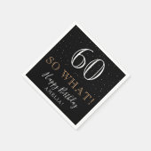 60 Dus wat een grappig zwart elegant 60ste verjaar Servet (Hoek)