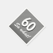 60 dus wat Elegant Funny Grey 60th Birthday Servet (Hoek)