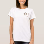 60 dus wat Funny Inspirerend citeert 60th Birthday T-shirt<br><div class="desc">60 dus wat Funny Inspirerend citeert 60th Birthday T-Shirt. Het wordt geleverd met een grappig en motivatie citaat 60, dus wat op de voorkant en perfect voor een persoon met een gevoel van humor. U kunt het leeftijdsnummer wijzigen. Een geweldig cadeauidee voor een vrouw die haar zestigste verjaardag viert -...</div>