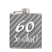 60 dus wat grappige citaat van de 60ste verjaardag heupfles (Voorkant)