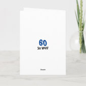 60 Dus Wat Grappige Inspirerende Quote 60ste Verja Kaart (Achterkant)