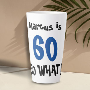 60 Dus wat Leuke Positieve Typografie 60ste Verjaa Latte Mok