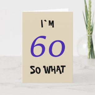 60 dus wat Leuke typografie 60ste verjaardag Kaart