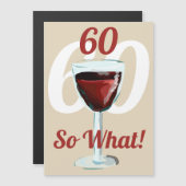 60 Dus wat Motivatie Rode Wijn 60e Verjaardag (Voorkant / Achterkant)