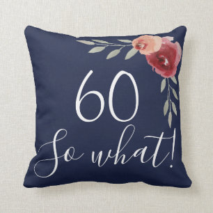 60 dus welke Waterverf Rozen Floral 60th Birthday Kussen