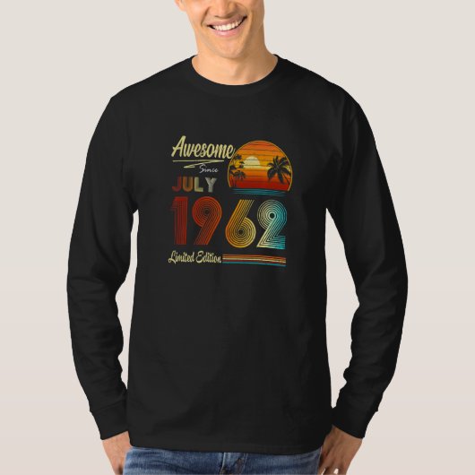 60 e verjaardag 60 jaar oud Geweldige sinds 19 jul T-shirt (Voorkant)