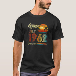 60 e verjaardag 60 jaar oud Geweldige sinds 19 jul T-shirt