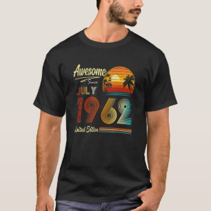 60 e verjaardag 60 jaar oud Geweldige sinds 1 juli T-shirt