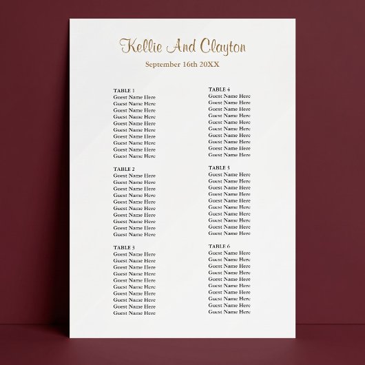 60 Eenvoudige Trouwstoelindeling Poster