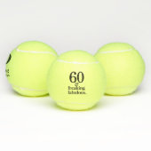 60 en Aangepersonaliseerde Fabulous Birthday Tennisballen (Multi)