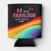 60. en de feestdag van de keiharde regenboog blikjeskoeler (Voorkant)