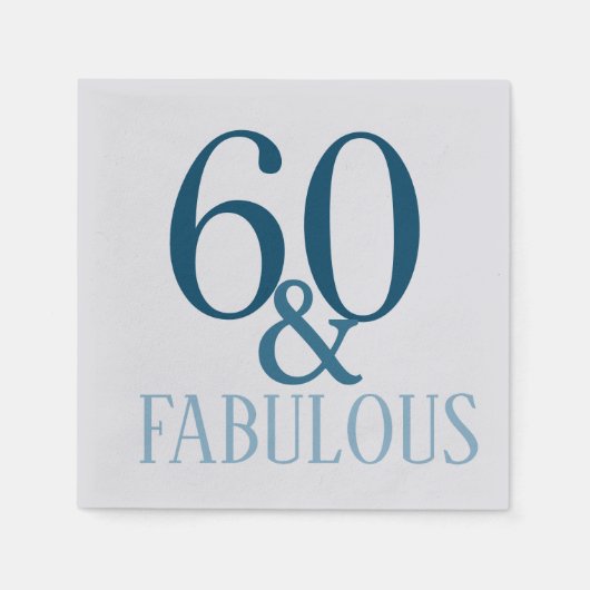 60 en een fantastisch verjaardagsfeestje servet (Voorkant)