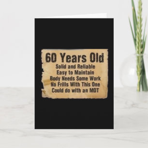 60 EN EEN "KLASSIEKE" GELUKKIGE VERJAARDAG KAART