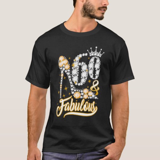 60 en Fabulous 60 jaar oude 60e verjaardag Diamond T-shirt (Voorkant)