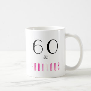 60 en Fabulous 60ste Verjaardag Drank Koffiemok
