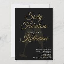 60 en Fabulous | 60ste verjaardagsfeest Zwart Goud
