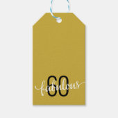 60 en Fabulous 60th Birthday Gift Cadeaulabel (Voorkant)
