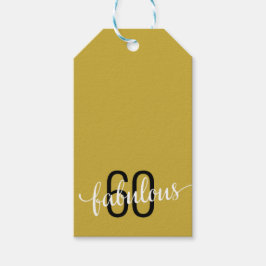 60 en Fabulous 60th Birthday Gift Cadeaulabel
