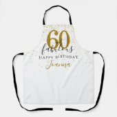 60 en Fabulous Birthday Elegant Gold en Black Schort (Voorkant)