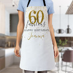 60 en Fabulous Birthday Elegant Gold en Black Schort<br><div class="desc">Deze chic black and gold script typografie,  60 en geweldige gouden sterren confetti verjaardagspron kunnen gepersonaliseerd worden met je verjaardagsfeestdetails. Ontworpen door: Thisnotme©</div>