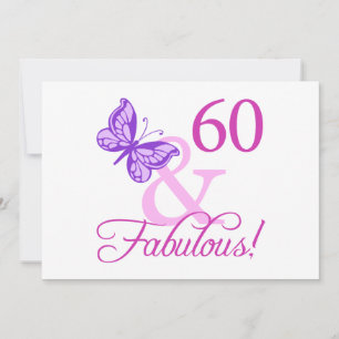 60 en Fabulous Birthday Gifts (plum) Kaart