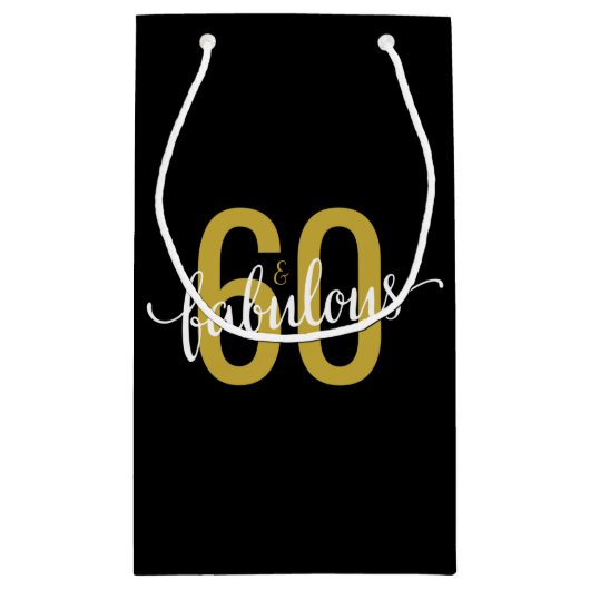 60 en Fabulous Birthday Klein Cadeauzakje (Achterkant)
