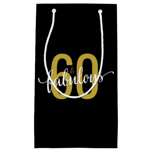 60 en Fabulous Birthday Klein Cadeauzakje (Voorkant)