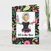 60 en Fabulous Bold Vrouw Cartoon Verjaardag Kaart (Voorkant)