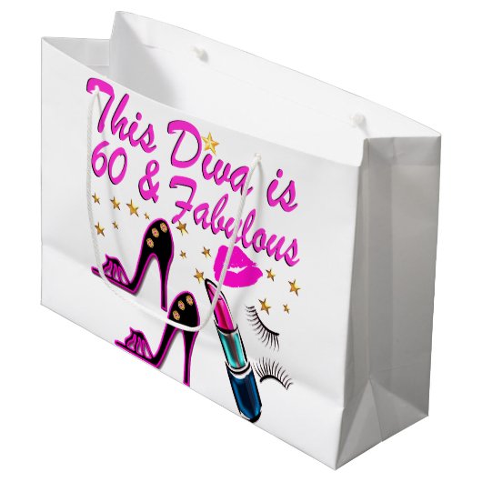 60 EN FABULOUS DIVA LARGE CADEAUTASJE (Voorkant Gekanteld)