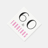 60 en Fabulous Elegant 60ste verjaardagsfeest Servet (Hoek)