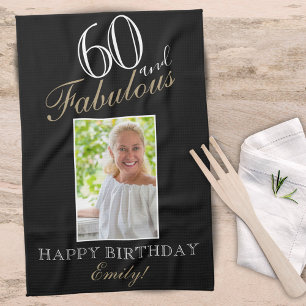 60 en Fabulous Elegant 60th Birthday Foto Theedoek