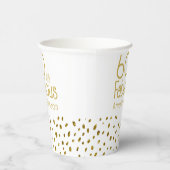 60 en Fabulous Elegant Gold Glitter 60e verjaardag Papieren Bekers (Rechts)