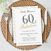 60 en Fabulous Elegant Script Birthday Kaart