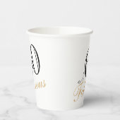 60 en Fabulous Elegant White Script Birthday Papieren Bekers (Links)