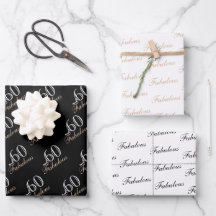60 en Fabulous Elegant Zwart 60ste Verjaardag